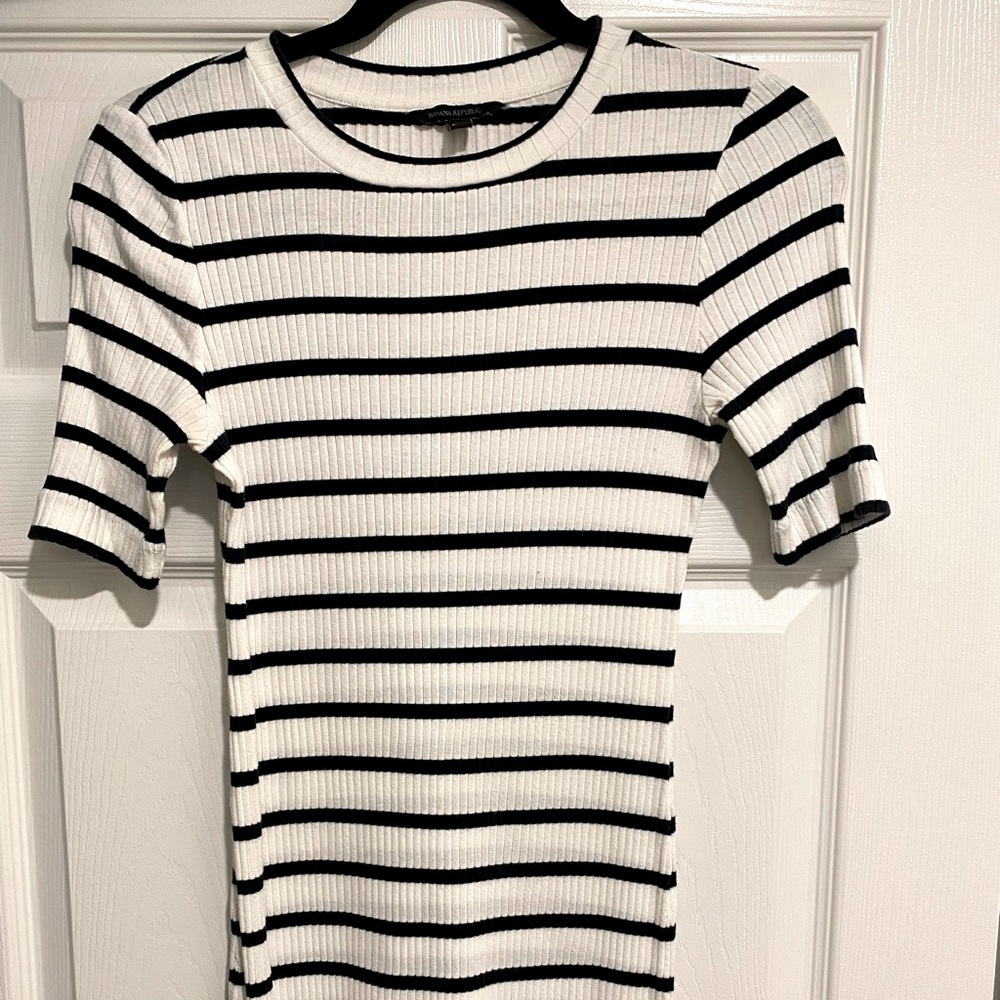 Striped pencil sweater dress